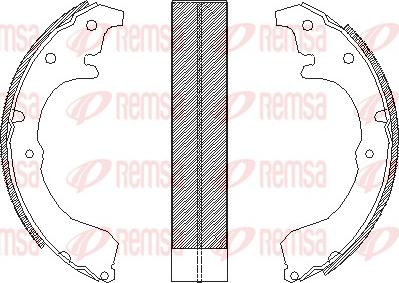 Remsa 4321.00 - Тормозные башмаки, барабанные unicars.by