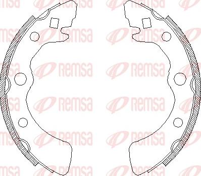 Remsa 4323.00 - Тормозные башмаки, барабанные unicars.by