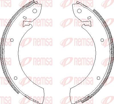 Remsa 4245.00 - Тормозные башмаки, барабанные unicars.by