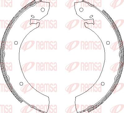 Remsa 4250.01 - Тормозные башмаки, барабанные unicars.by