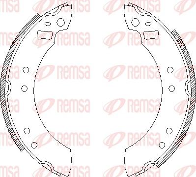 Remsa 4253.00 - Тормозные башмаки, барабанные unicars.by