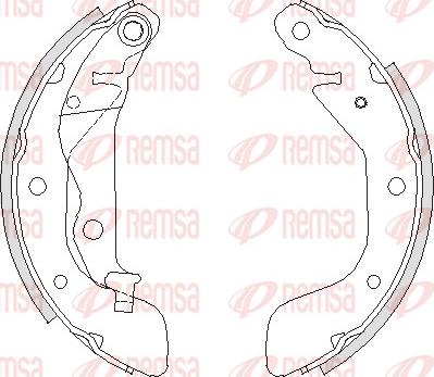 Remsa 4208.00 - Тормозные башмаки, барабанные unicars.by