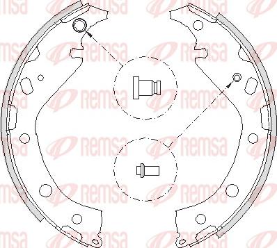 Remsa 4207.00 - Тормозные башмаки, барабанные unicars.by