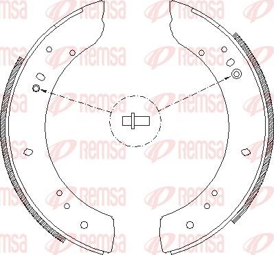 Remsa 4283.00 - Тормозные башмаки, барабанные unicars.by