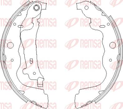 Remsa 4237.00 - Тормозные башмаки, барабанные unicars.by