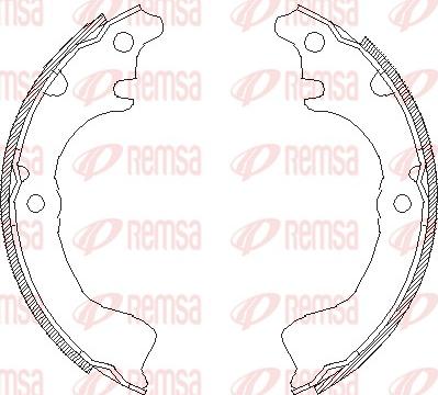 Remsa 4700.00 - Тормозные башмаки, барабанные unicars.by