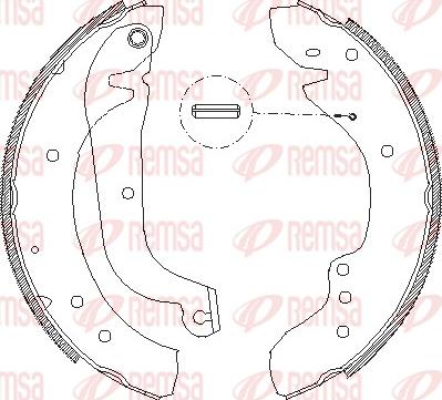 Remsa 4718.01 - Тормозные башмаки, барабанные unicars.by