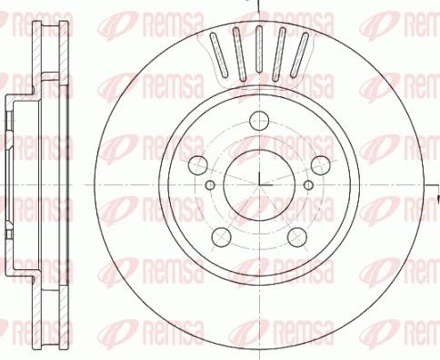 Remsa 6541.10 - Тормозной диск unicars.by