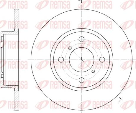 Remsa 6621.00 - Тормозной диск unicars.by