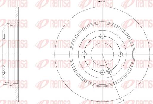 Remsa 61570.00 - Тормозной диск unicars.by