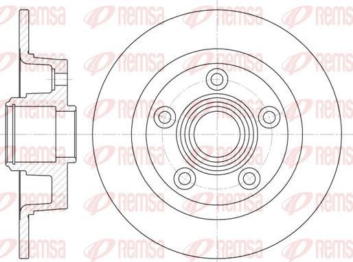 Remsa 61114.00 - Тормозной диск unicars.by