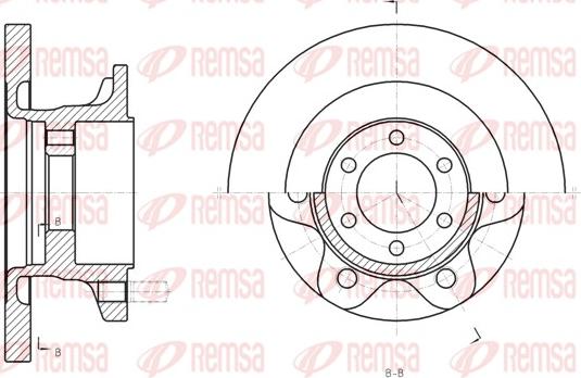 Remsa 61308.00 - Тормозной диск unicars.by