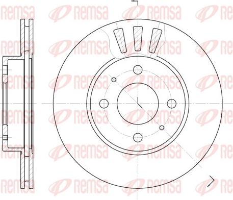 Remsa 61708.10 - Тормозной диск unicars.by