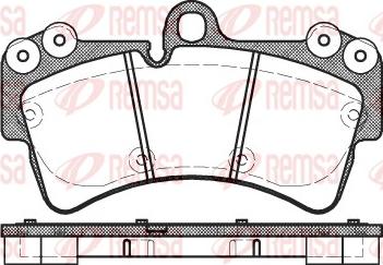 Remsa 0995.00 - Тормозные колодки, дисковые, комплект unicars.by