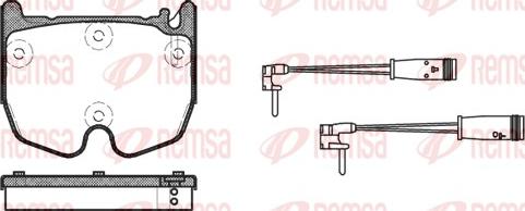 Remsa 0992.02 - Тормозные колодки, дисковые, комплект unicars.by