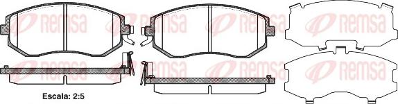 Remsa 0951.04 - Тормозные колодки, дисковые, комплект unicars.by