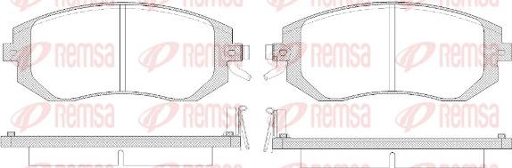 Remsa 0951.14 - Тормозные колодки, дисковые, комплект unicars.by