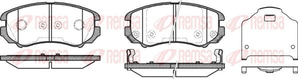 Remsa 0953.12 - Тормозные колодки, дисковые, комплект unicars.by