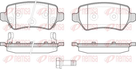 Remsa 0957.22 - Тормозные колодки, дисковые, комплект unicars.by