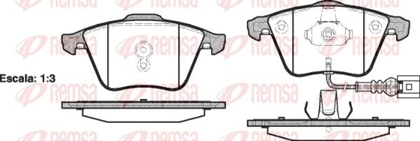 Remsa 0964.41 - Тормозные колодки, дисковые, комплект unicars.by