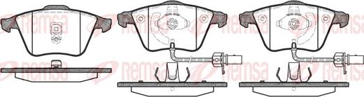 Remsa 0964.02 - Тормозные колодки, дисковые, комплект unicars.by