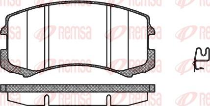 Remsa 0965.01 - Тормозные колодки, дисковые, комплект unicars.by