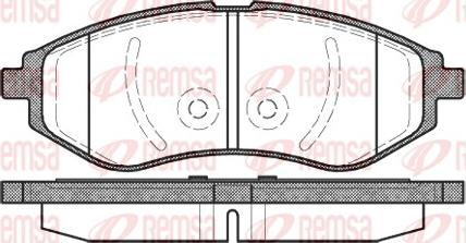 Remsa 0986.00 - Тормозные колодки, дисковые, комплект unicars.by