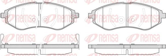 Remsa 0986.02 - Тормозные колодки, дисковые, комплект unicars.by