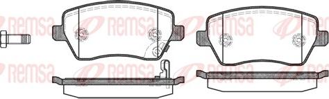 Remsa 0987.11 - Тормозные колодки, дисковые, комплект unicars.by