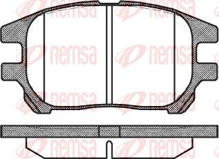 Remsa 0972.00 - Тормозные колодки, дисковые, комплект unicars.by