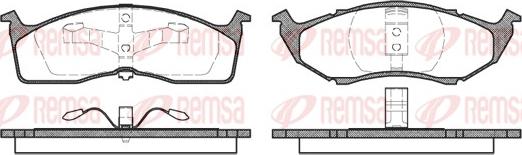 Remsa 0447.20 - Тормозные колодки, дисковые, комплект unicars.by