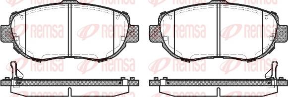 Remsa 0456.14 - Тормозные колодки, дисковые, комплект unicars.by