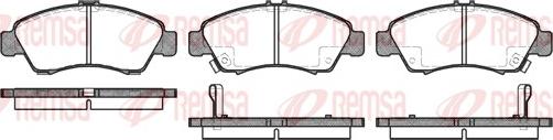 Remsa 0419.02 - Тормозные колодки, дисковые, комплект unicars.by