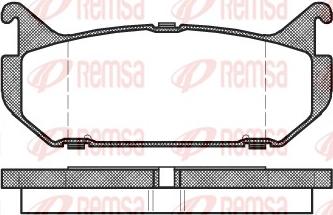 Remsa 0416.00 - Тормозные колодки, дисковые, комплект unicars.by