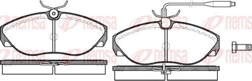 Remsa 0486.02 - Тормозные колодки, дисковые, комплект unicars.by