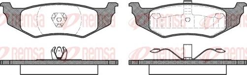 Remsa 0482.00 - Тормозные колодки, дисковые, комплект unicars.by