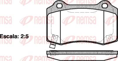 Remsa 0434.54 - Тормозные колодки, дисковые, комплект unicars.by