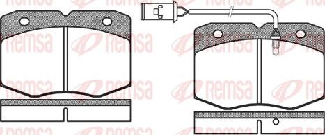 Remsa 0435.02 - Тормозные колодки, дисковые, комплект unicars.by