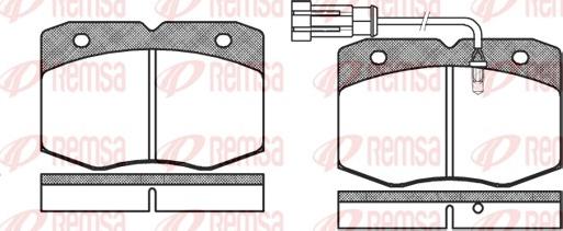 Remsa 0435.12 - Тормозные колодки, дисковые, комплект unicars.by