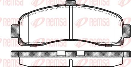 Remsa 0431.10 - Тормозные колодки, дисковые, комплект unicars.by