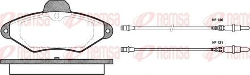 Remsa 0438.04 - Тормозные колодки, дисковые, комплект unicars.by