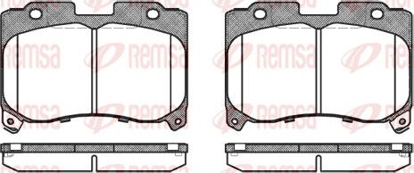 Remsa 0474.04 - Тормозные колодки, дисковые, комплект unicars.by