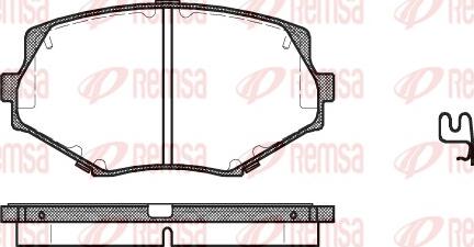 Remsa 0478.02 - Тормозные колодки, дисковые, комплект unicars.by