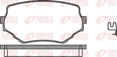 Remsa 0594.02 - Тормозные колодки, дисковые, комплект unicars.by