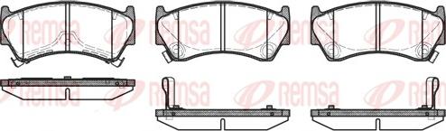 Remsa 0592.12 - Тормозные колодки, дисковые, комплект unicars.by