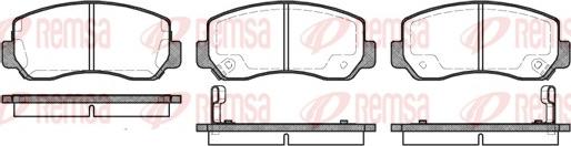 Remsa 0509.02 - Тормозные колодки, дисковые, комплект unicars.by