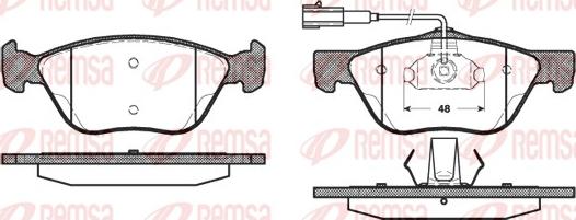 Remsa 0589.22 - Тормозные колодки, дисковые, комплект unicars.by