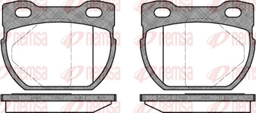 Remsa 0584.00 - Тормозные колодки, дисковые, комплект unicars.by