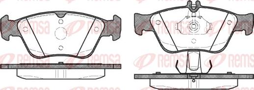 Remsa 0586.10 - Тормозные колодки, дисковые, комплект unicars.by