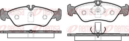 Remsa 0580.00 - Тормозные колодки, дисковые, комплект unicars.by